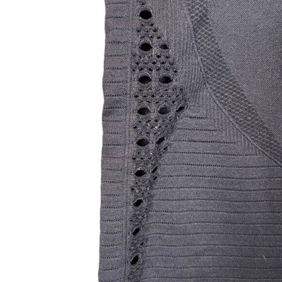 GYMSHARK Energy+ Seamless Stretch Cropped Mesh Leggings Contoured Black Small - Picture 4 of 9